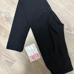 Lularoe tween leggings solid black new with tag